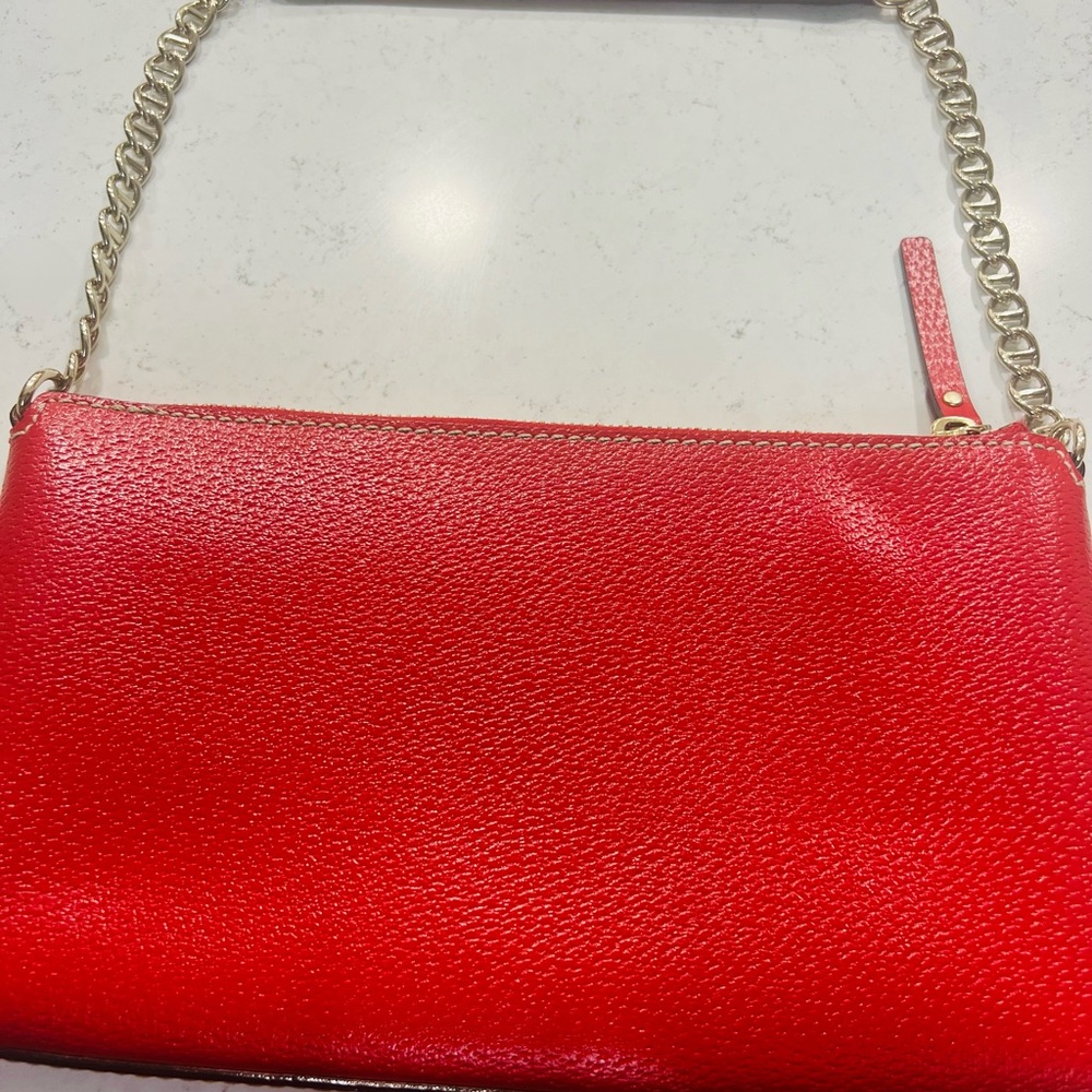 kate spade red leather chain-strap crossbody - Picture 5 of 11